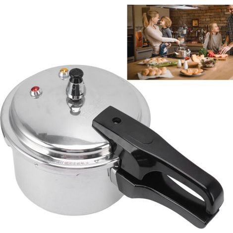 Autocuiseur vapeur en acier inoxydable, Appareil de cuisson à pression, Cocotte-minute,Acier inoxydable, Plastique, 18cm, 3L (1/5)