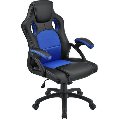 Sedia da scrivania da corsa Montreal Blu Sedia da scrivania imbottita con schienale regolabile (1/2)