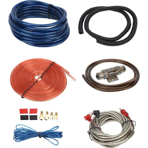 Einbausatz für Autoverstärker, 6GA Subwoofer-Kabel, Audiokabel, Universalschutz (1/5)