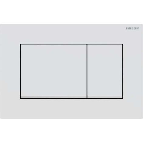 Geberit Sigma30 flush plate for dual flush: matt white lacquered, easy-clean coating, shiny chrome (115.883.JT.1) (1/4)