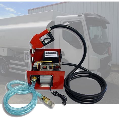 Pompe à Gasoil, Mazout, Diesel, 60l/m, 550W, Compteur + pistolet (1/5)