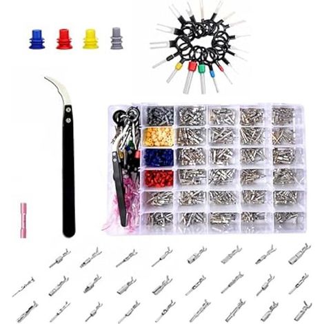 Kit de 940 conectores de cables eléctricos para automóviles de 26 pines, conectores de 1 a 3,5 mm, herramienta para la extracción de terminales automotrices.