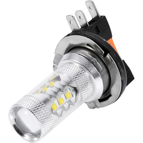 2 ampoules LED blanches 80W H15 pour phares de voiture (1/5)