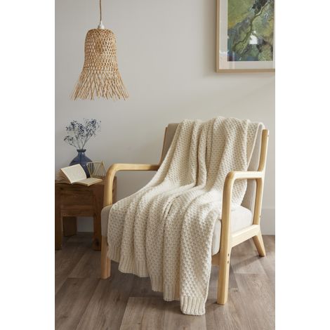 Plaid 125 x 150 cm Polyester tricot uni "Olympia" Le fil d'Ariane (1/3)