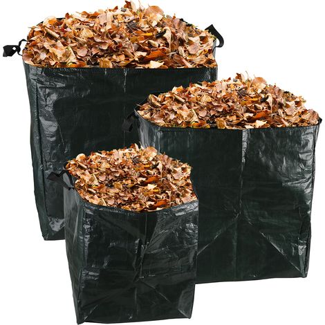 Garden Waste Bags 70L 100L 170L BMC Heavy Duty Waterproof & Reusable Waste Grass Sack (1/4)