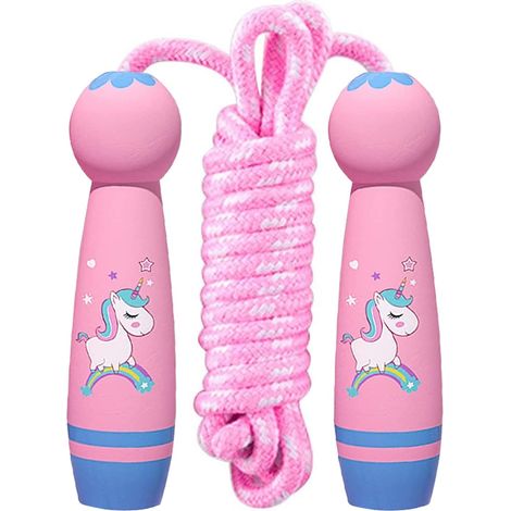 kids skipping rope adjustable unicorn speed rope with cotton rope for boys girls skipping rope (1/5)