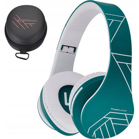 Cuffie wireless Bluetooth PowerLocus OceanBlue / MicroSD / Radio FM (1/5)