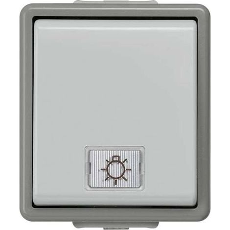 BJC DELTA SURFACE - PULSANTE DELTA IP44 CON LAMPADA DI SUPERFICIE DELTA (1/4)