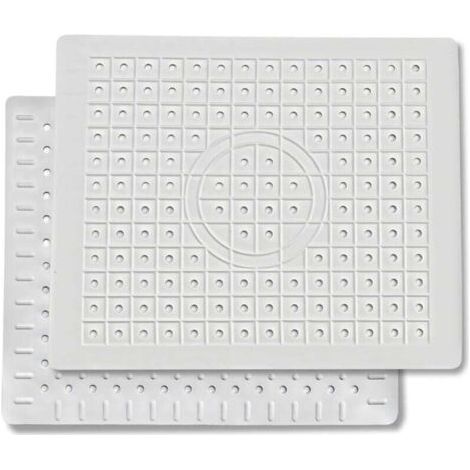 Set di 2 tappetini bianchi per lavello, 31 x 26 cm, tappetino per asciugare i piatti, tappetino protettivo per il fondo del lavello, tappetino per lavello a drenaggio rapido