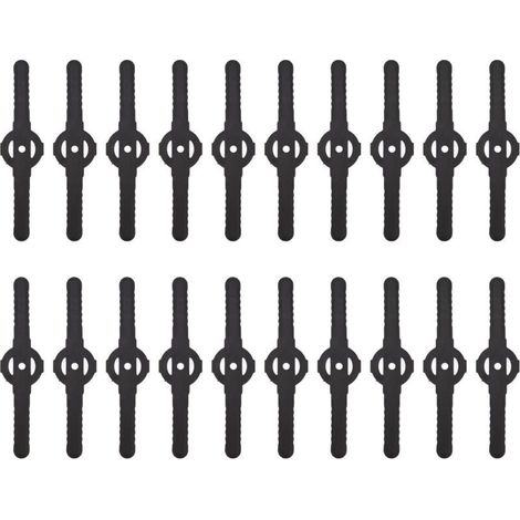 Lot de 20 Lames de Tondeuse en Plastique pour Débroussailleuse Électrique Jardin Accessoires Compatible avec Débroussailleuses à Batterie Lithium-KZQ (1/5)