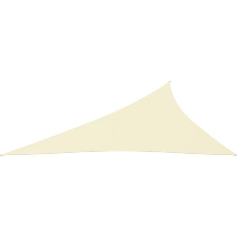 Voile d'ombrage, Protection Solaire, pour Jardin Terrasse Extérieur, Tissu Oxford triangulaire 3x4x5 m Crème OIB6903E (1/5)