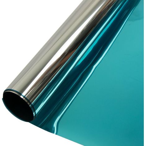 Pellicola effetto specchiato per finestre e vetrate colore argento/blue Misura - 76cm x 500cm (1/5)