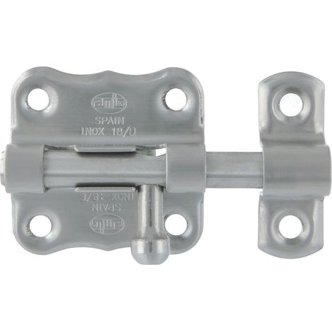 Goupille de suralimentation 40 x 38 mm pour portes de passage en bois Loquet pour salle de bain, chambre ou bureau Verrou de sécurité Acier inoxydable 18/8 mat (1/5)