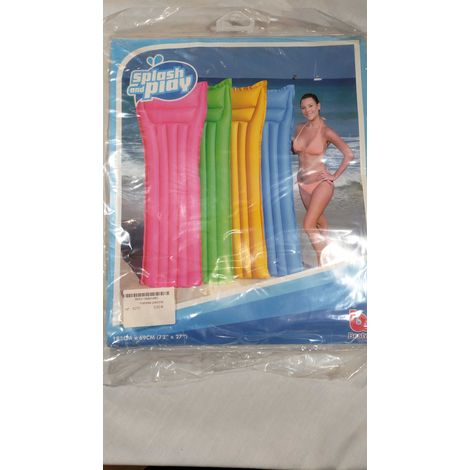 Ac-Deco – Matelas piscine gonflable 183x69 cm – Conception à 2 chambres à air – Vinyle coloré – Confort optimal pour baignade et farniente