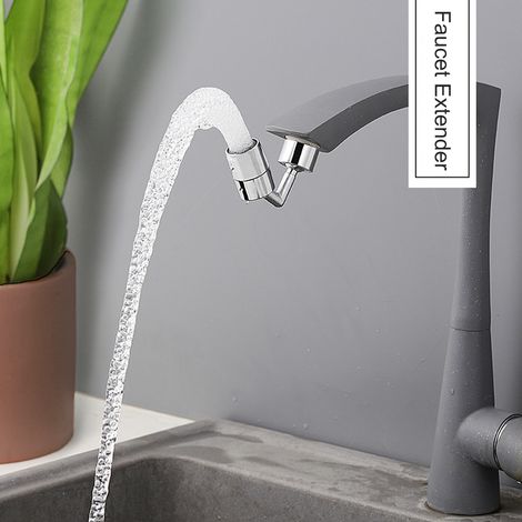 Universeller Ganzkupfer-Wasserhahn mit spritzfreier Düse, universellem Außenanschluss, 360° drehbarem Druckfilter-Aufsatz und universellem Küchenarmatur-Aufsatz. (1/5)