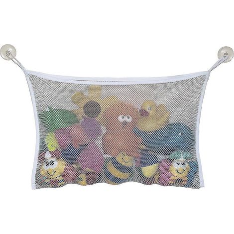 Sac de rangement pour jouets de bain, filet pour baignoire, sac de rangement pour jouets de bébé avec ventouses (1/5)