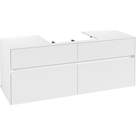 V&B Waschtischunterschrank Collaro 140x54,8x50cm, WT mittig, white matt (1/3)