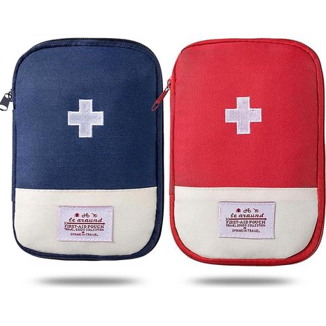 Trousse à médicaments 2 pièces, trousse de premiers secours vide, étanche, compacte