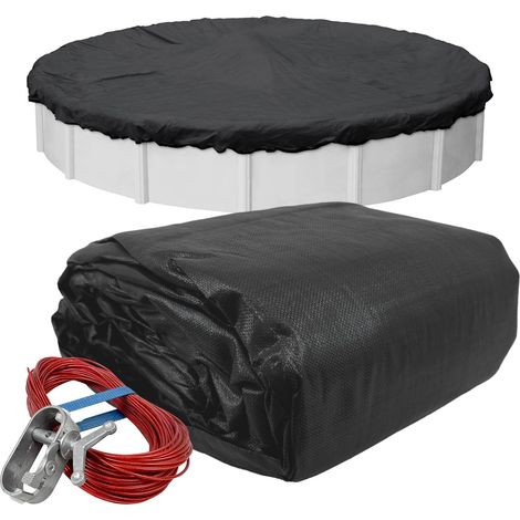 Bâche d'hiver en Maille pour Piscine Hors Sol Ronde de 7,4 m (1/5)
