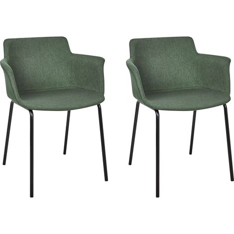 Esszimmerstuhl 2er Set BELFIELD Grün (1/5)