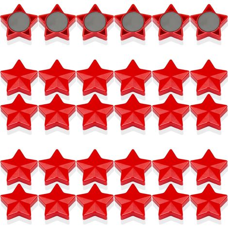 CCYKXA30PCS Aimant Puissant Aimants Tableau Magnétique Magnet Frigo Magnet Petit Aimant Tableau Blanc Mini Aimant Magnets Tableau Magnetique (Étoile, Rouge) (1/5)