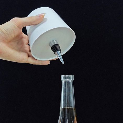 Lampe Bouteille - LED Tactile Rechargeable USB-C - 3 Températures de Couleur 2700K/4000K/5700K - Autonomie Jusqu'à 48 H - Pour Vin Champagne Whisky - Lot de 2 (1/4)