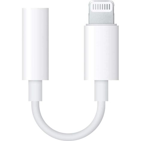 Adattatore da Lightning a jack per cuffie da 3,5 mm, [Certificato Apple MFi] Adattatore audio da Lightning a jack da 3,5 mm per iPhone 11/11 Pro/11 Pro Max/X/XS/XS Max/8/7/8 Plus/7 Plus ecc. - Bianco (1/5)