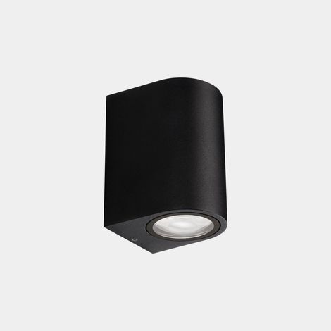 LEDS C4 Eko Applique murale extérieure unidirectionnelle à LED noire 6,1 W 3000 K IP66 à coupure de phase et variation d'intensité