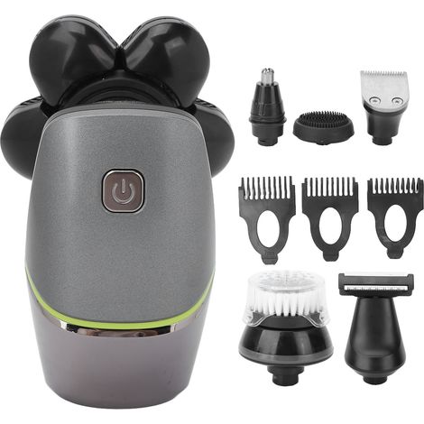 Tondeuse électrique sans fil pour tête rasée, rasoir rechargeable multifonction, coupe-cheveux de précision, usage homme, étanche et portable. (1/5)
