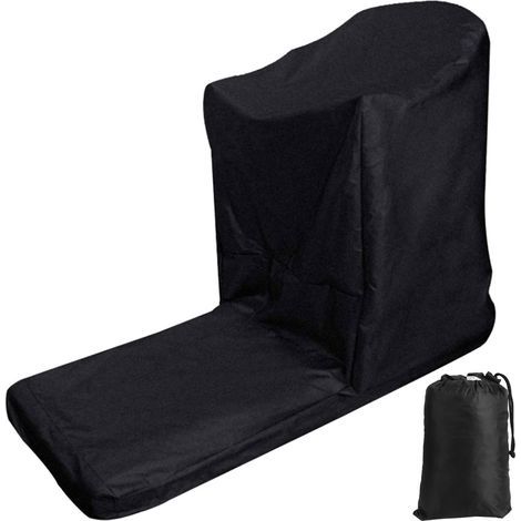 GARRYFIZH Housse de tapis roulant en forme de L, imperméable, anti-poussière, protection noire, fournitures d'extérieur et d'intérieur