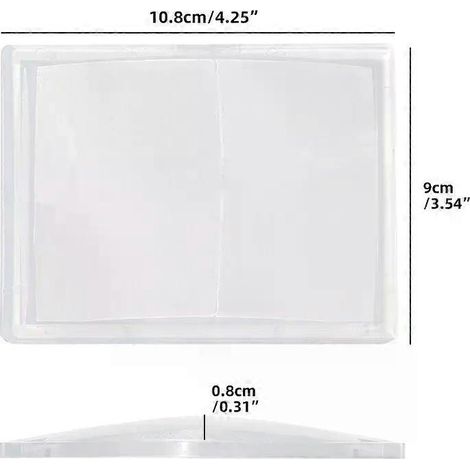 Lentille de soudage à grossissement 354 x 425/10890 mm (dioptries 150, 200 ou 250) - Compatible avec la plupart des casques de soudage (1/4)
