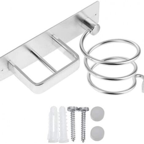 Wall Mount Hair Dryer Holder Straightener Storage for Bathroom Bedroom Hotel (1/5)