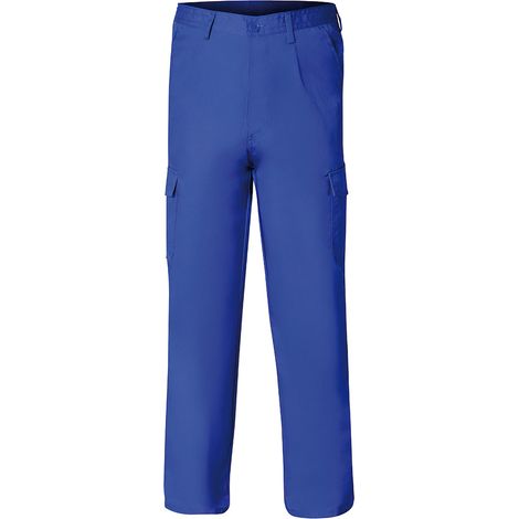 Pantalon De Trabajo Largo, Color Azul, Multibolsillos, Resistente, Talla 44 (1/3)