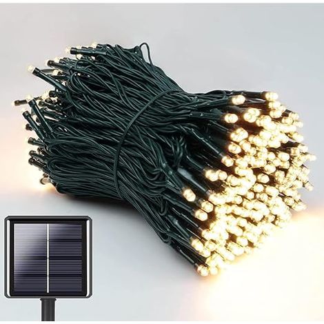 Guirlande lumineuse solaire de Noël, 20 m, 200 LED (1/5)
