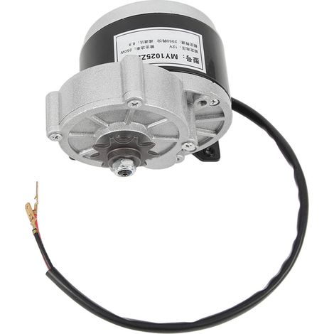Moteur électrique à réduction par engrenages 12 V 250 W MY1025Z2, contrôleur à trois fils avec interrupteur à bouton, kit de modification pour vélo électrique, scooter et moto (1/5)