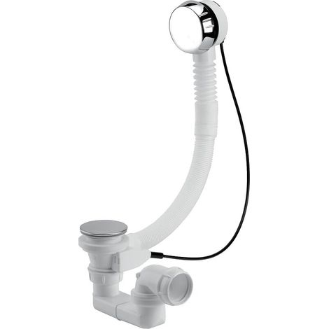Nicoll – Vidage baignoire automatique à câble 650 mm – Corps polypropylène – Clapet inox 70 mm – Installation rapide et simple