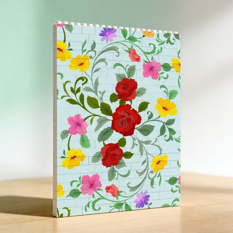 Cadre de la Saint-Valentin en blocs de construction, cadeau d’anniversaire pour amoureux (1/5)