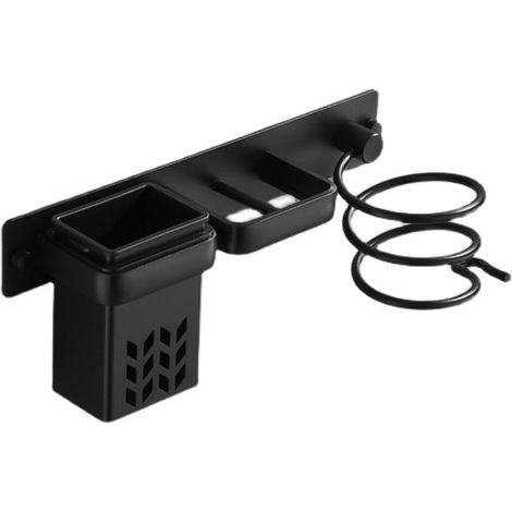 Soporte multifuncional para secador de pelo (en forma de plato), estante para planchas de pelo, utilizado para organizar secadores y herramientas. (1/4)