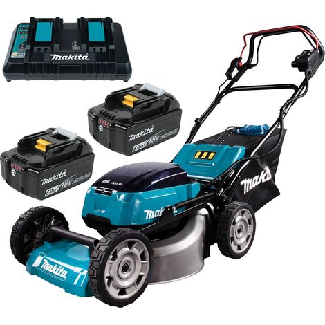 Makita DLM462PG2 Twin 18v 36v LXT Brushless Lawn Mower Self Propelled 46cm 2x6ah (1/5)