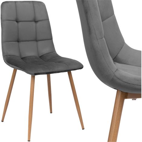 Silla de terciopelo grafito MONTANA VELVET