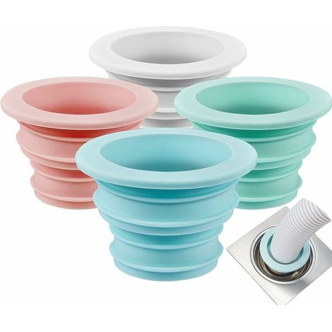 4 Pièces Anneau de Silicone Désodorisant Joint d'Étanchéité pour Tuyau d'Égout de Drainage Bouchon d'Étanchéité pour Machine à Laver pour Outils de Nettoyage de Cuisine de Salle de Bain (1/5)
