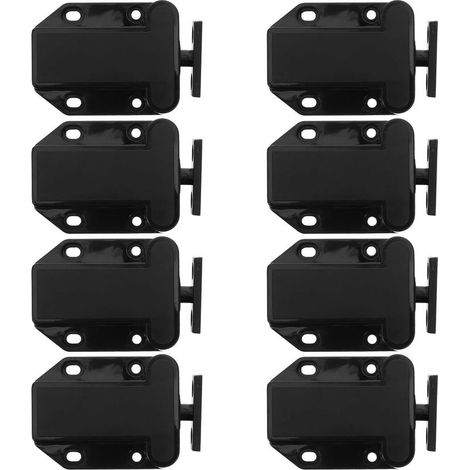 Lot de 8 loquets à pression en plastique noir pour (1/5)