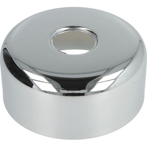 Le Sanitaire – Rosace filetée laiton chromé 90 mm – Raccord de robinetterie avec filetage entrée 3/4 – Pour salle de bain – Modèle plat