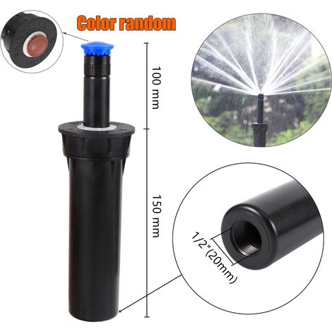 Arroseur brumisateur rétractable automatique (type Ray Jet) avec filetage femelle 1/2" pour l'irrigation des pelouses et gazons. Outil de jardinage. Arroseur enterré escamotable. (1/5)