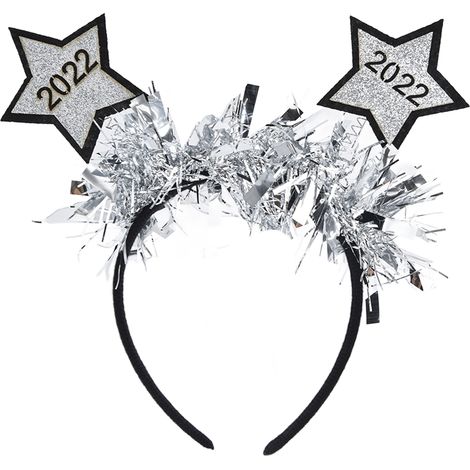 Joli serre-tête étoile de Noël en argent, résistant et festif pour les fêtes (1/5)