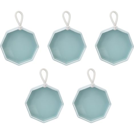 5 petits boîtiers de rangement en plastique transparent, mini boîtes de transport avec couvercle pour éponges de maquillage et poudre (1/5)
