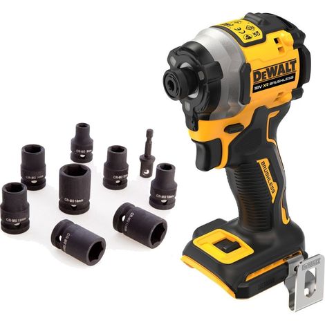 Dewalt DCF850N 18v XR Brushless Compact Impact Driver Bare + 9pc Socket Wrench (1/5)
