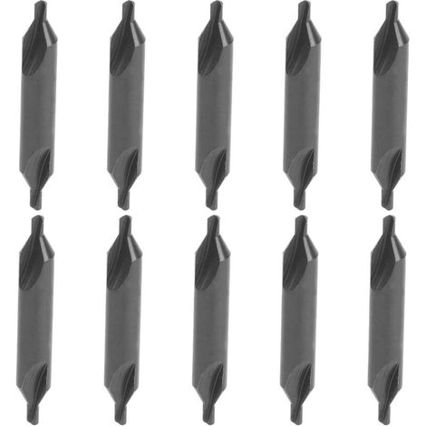 Lot de 10 forets combinés en acier rapide résistant à l'usure pour perceuse d'établi, fraiseuse (1/4)