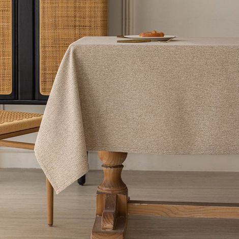 Nappe rectangulaire aspect lin, 120 x 170 cm. Nappe aspect lin pour la salle à manger. (1/5)