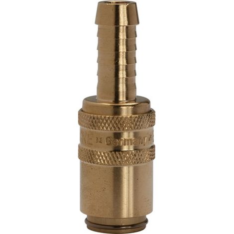 Riegler Temperierkupplung DN 6, Zapfen 9 mm, Schlauchtülle gerade (1/2)